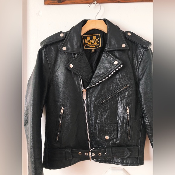 Vintage 70s 80s Leather Motorcycle Jacket / Ramones Moto Jacket / Punk Jacket - Picture 7 of 10